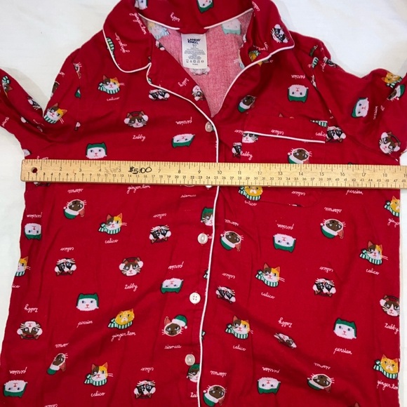 Lands' End festive cats women's XS (size 2-4) Pajama Top / Playful cats - Picture 11 of 16